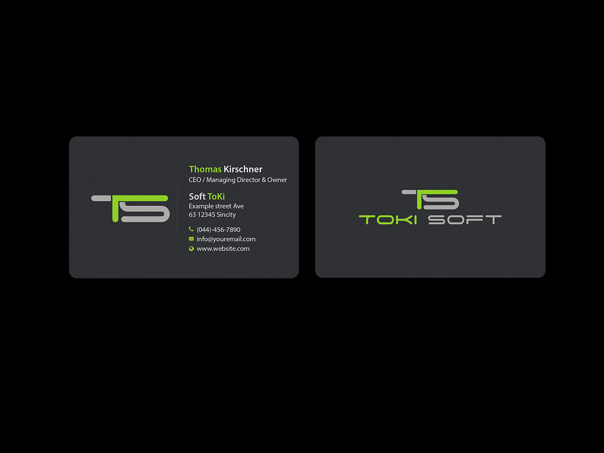 Diseño de Tarjeta de Presentación por Creations Box 2015 para ToKi Soft | Diseño #13846850