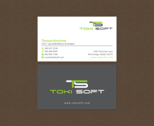 Diseño de Tarjeta de Presentación por chandrayaan.creative para ToKi Soft | Diseño: #13845120