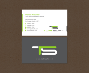 Diseño de Tarjeta de Presentación por chandrayaan.creative para ToKi Soft | Diseño: #13845422