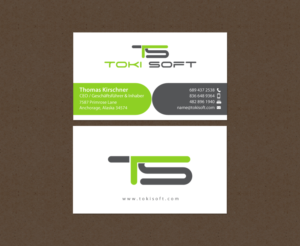 Diseño de Tarjeta de Presentación por chandrayaan.creative para ToKi Soft | Diseño: #13845425