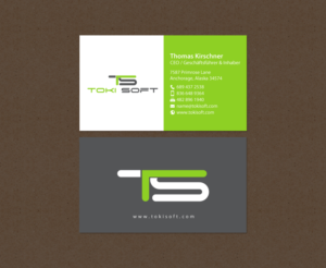 Diseño de Tarjeta de Presentación por chandrayaan.creative para ToKi Soft | Diseño: #13845513