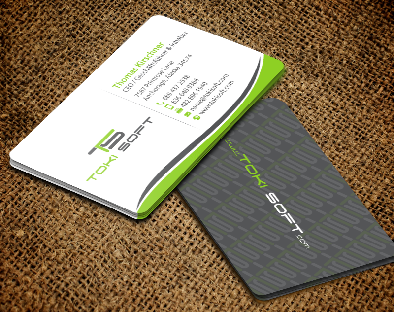 Business Card Design by chandrayaan.creative for ToKi Soft | Design #13845516