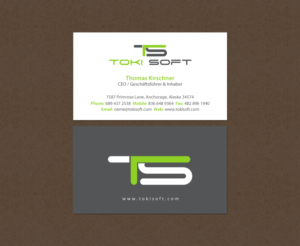 Diseño de Tarjeta de Presentación por chandrayaan.creative para ToKi Soft | Diseño: #13845517