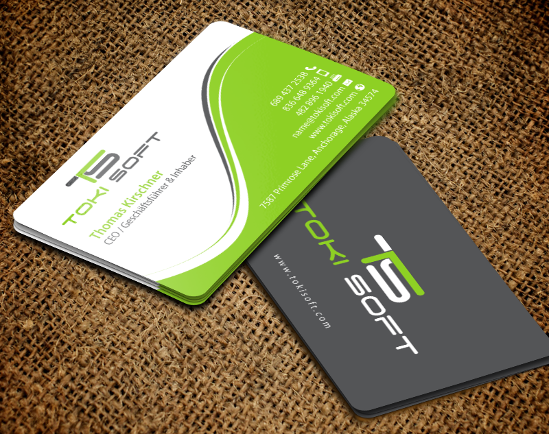 Diseño de Tarjeta de Presentación por chandrayaan.creative para ToKi Soft | Diseño #13845954