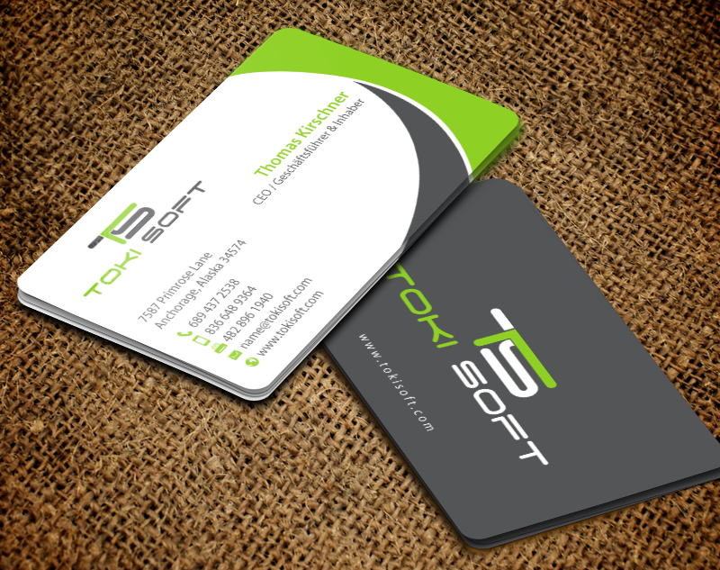 Diseño de Tarjeta de Presentación por chandrayaan.creative para ToKi Soft | Diseño #13845955