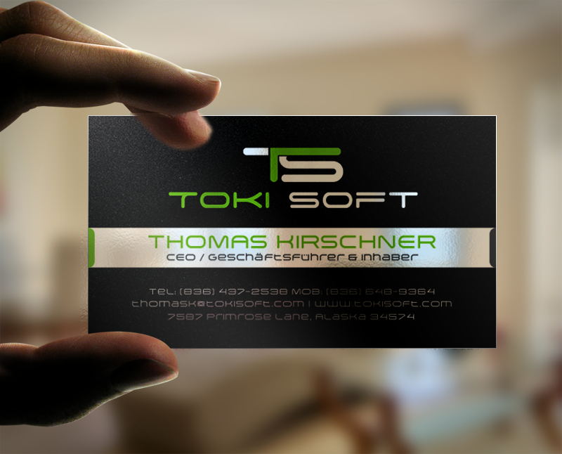 Diseño de Tarjeta de Presentación por chandrayaan.creative para ToKi Soft | Diseño #13858116