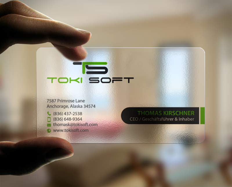 Diseño de Tarjeta de Presentación por chandrayaan.creative para ToKi Soft | Diseño #13858125