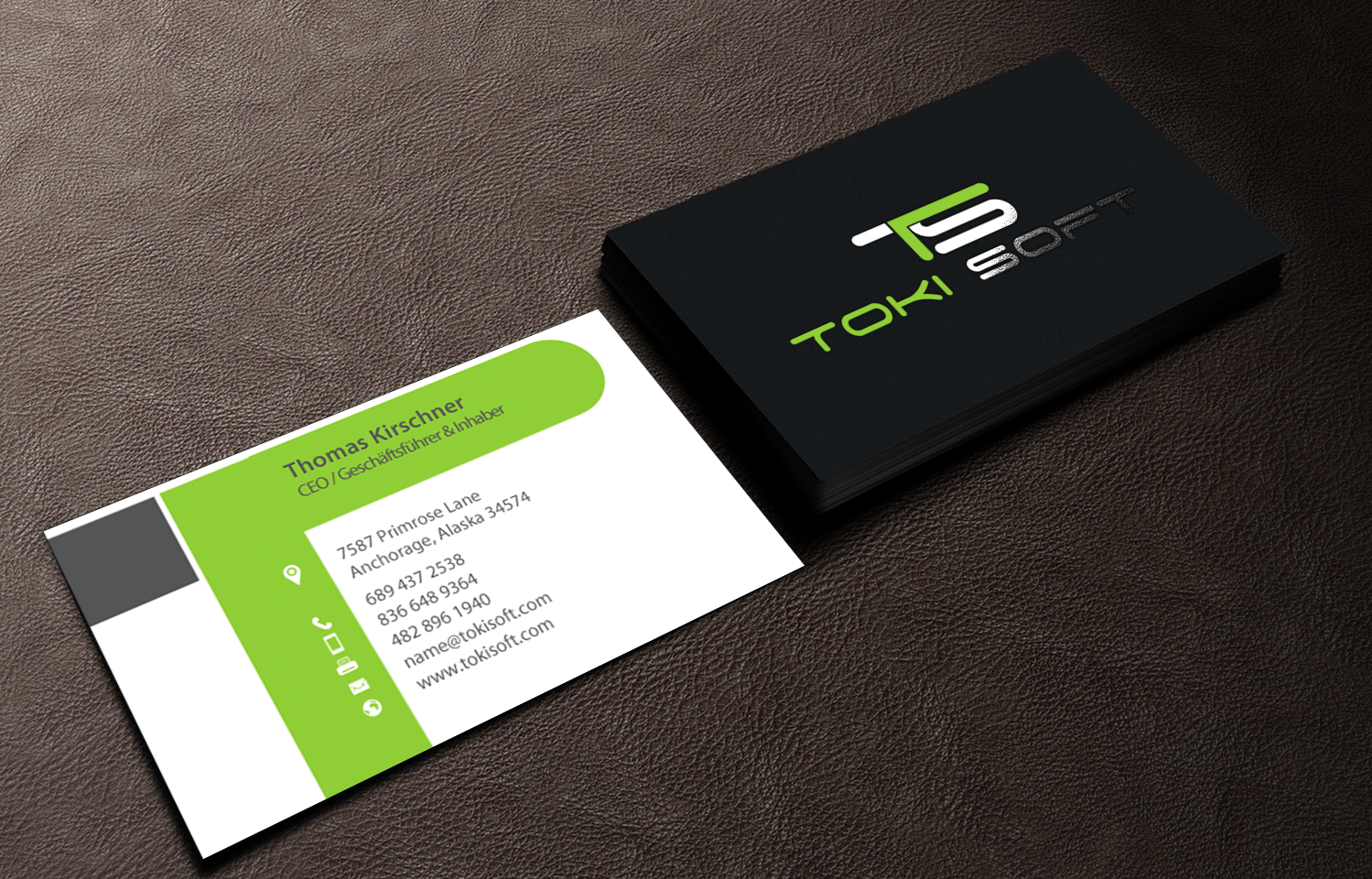 Diseño de Tarjeta de Presentación por chandrayaan.creative para ToKi Soft | Diseño #13878793