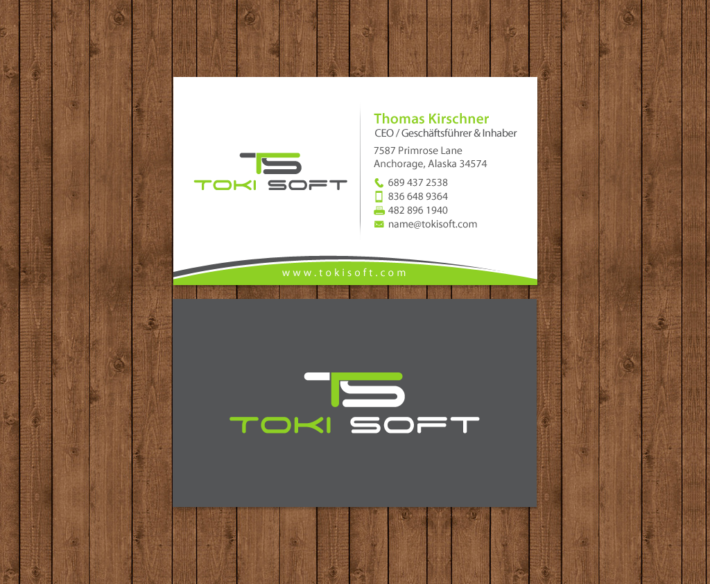 Diseño de Tarjeta de Presentación por chandrayaan.creative para ToKi Soft | Diseño #13900298