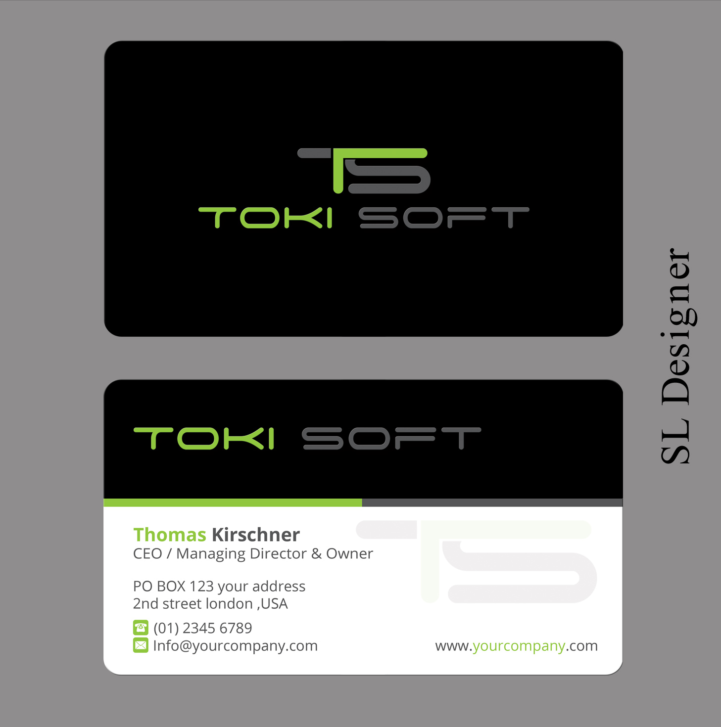 Diseño de Tarjeta de Presentación por SL Designer para ToKi Soft | Diseño #13843562