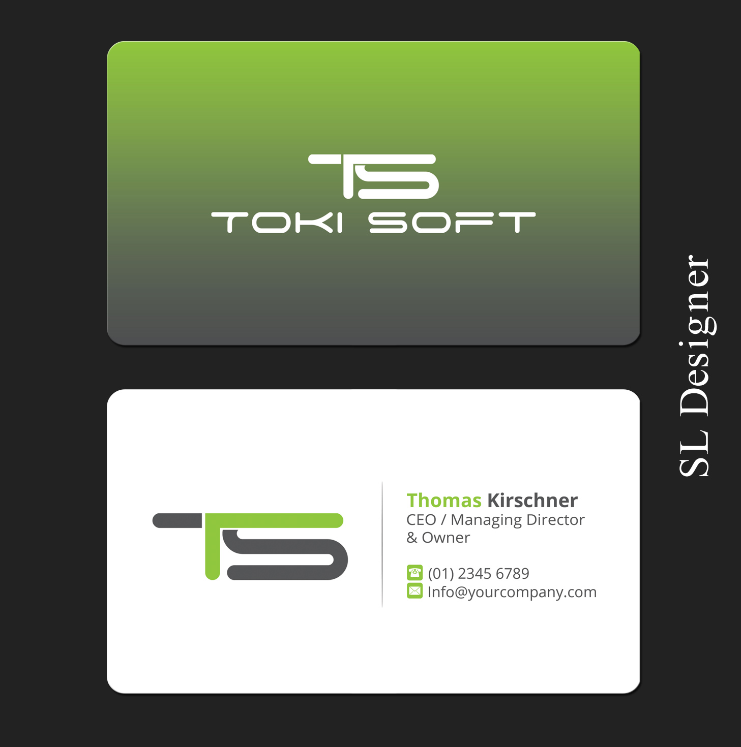 Diseño de Tarjeta de Presentación por SL Designer para ToKi Soft | Diseño #13843880