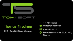 Visitenkarten-Design von designfycentral für ToKi Soft | Design #13879342