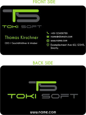 Diseño de Tarjeta de Presentación por designfycentral para ToKi Soft | Diseño: #13879459