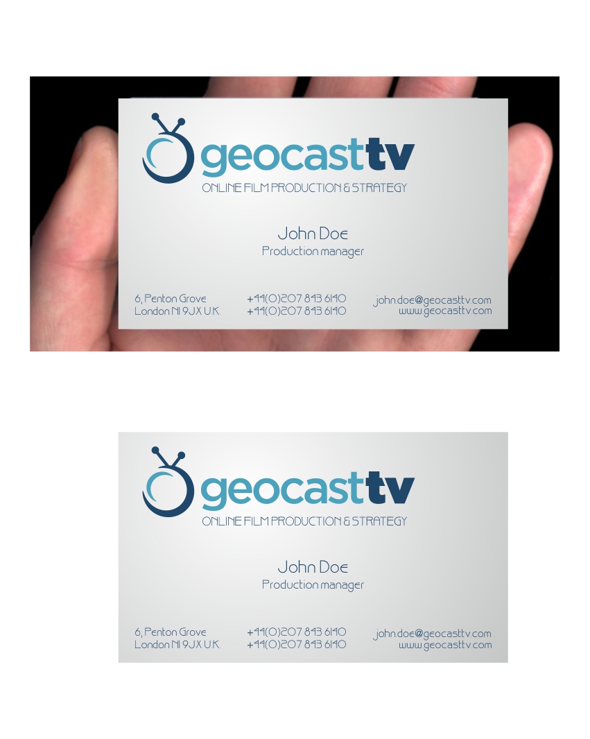 Stationery Design by vanderveendel for Geocast TV | Design #2516400