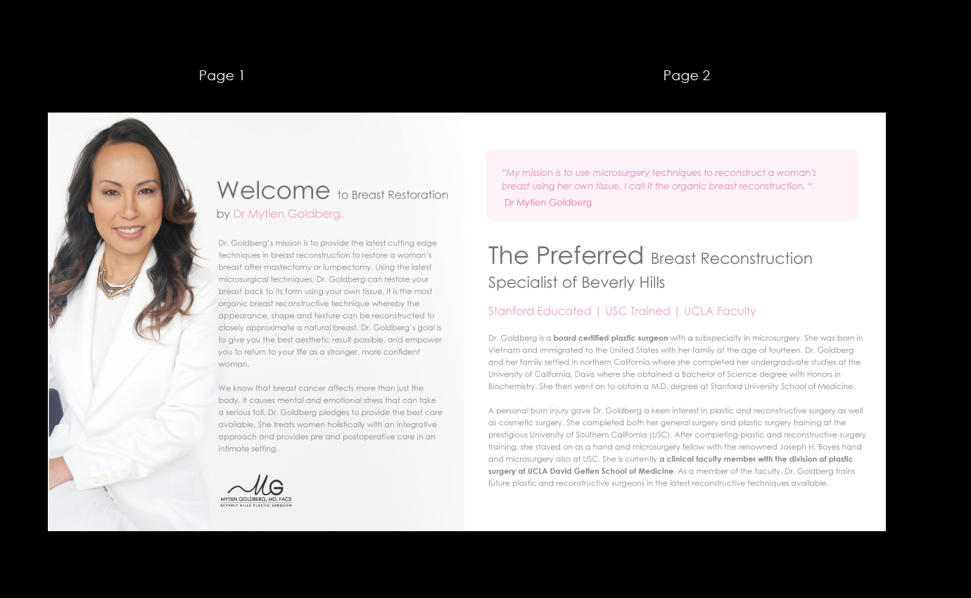 Brochure Design by uniquedesign10 for Mytien Goldberg M.D. PC | Design #13844585