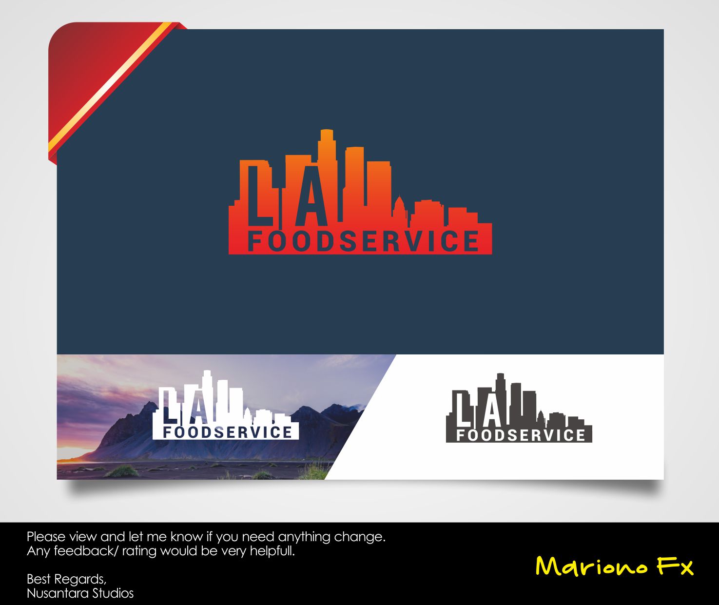 Logo Design by Mariono Fx for LA Foodservice | Design #13843351