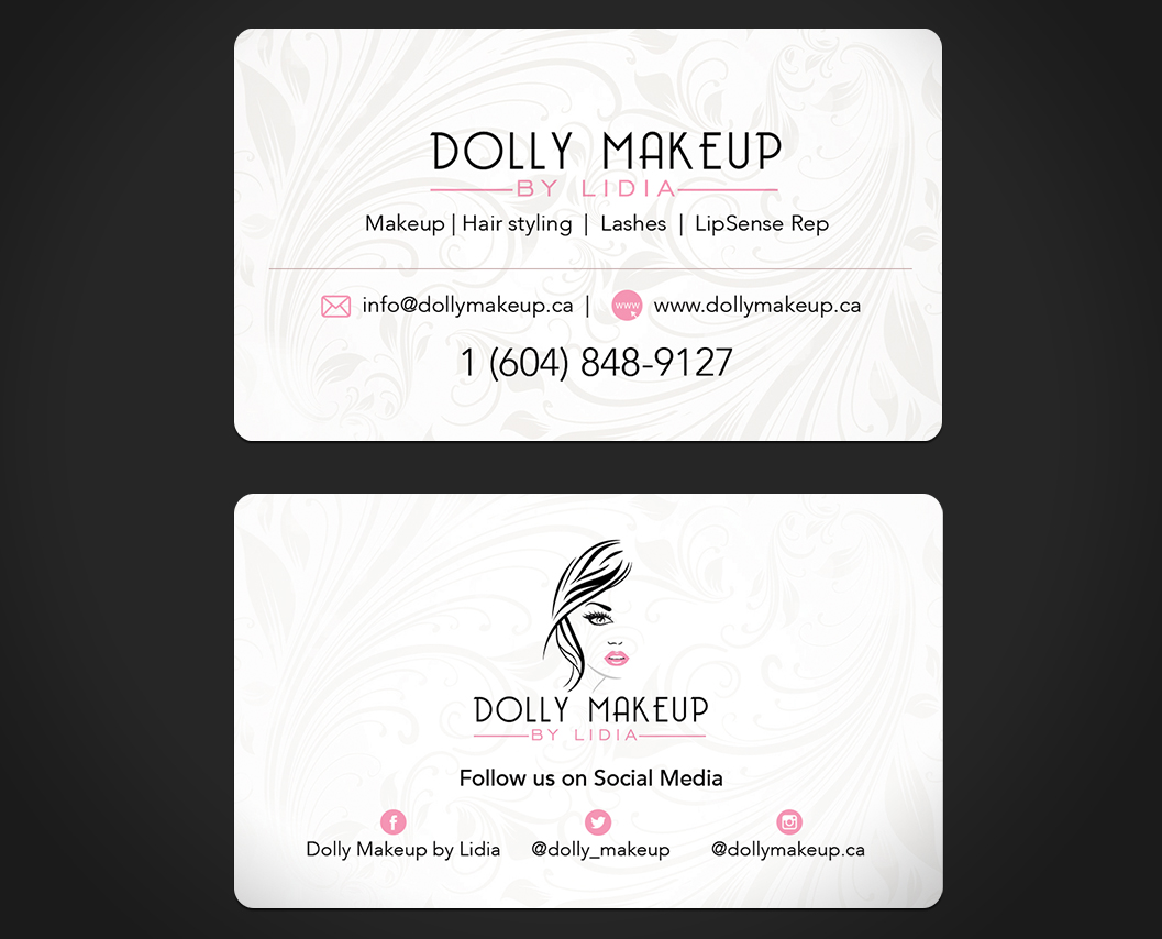 Design de Carte de Visite par D.SCre8tivMedia™ pour Dolly Makeup by Lidia | Design : #14013148
