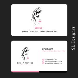 Design de Carte de Visite par SL Designer pour Dolly Makeup by Lidia | Design : #13876550