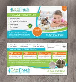 Postkarten-Design von alex989 für EcoFresh Carpet Cleaning  | Design: #13893688