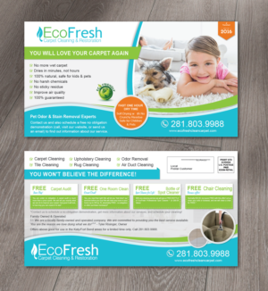 Postkarten-Design von alex989 für EcoFresh Carpet Cleaning  | Design: #13900498