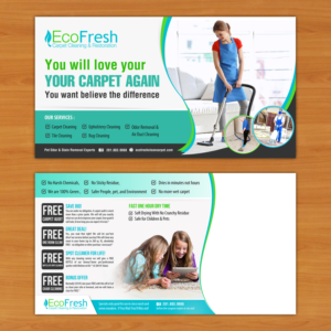 Postkarten-Design von debdesign für EcoFresh Carpet Cleaning  | Design: #13904415