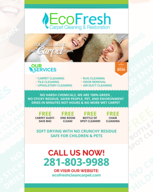 Postcard Design by Jerieboy for EcoFresh Carpet Cleaning  | Design #13906923