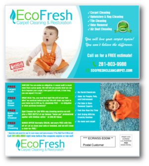 Postkarten-Design von citygirl17 für EcoFresh Carpet Cleaning  | Design: #13884600