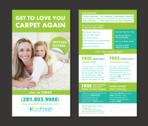 Postcard Design by robertrix for EcoFresh Carpet Cleaning  | Design #13904648
