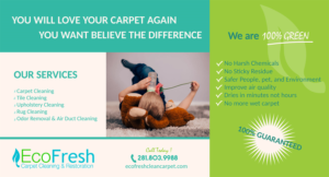 Postcard Design by oscarfayemendie for EcoFresh Carpet Cleaning  | Design: #13894943