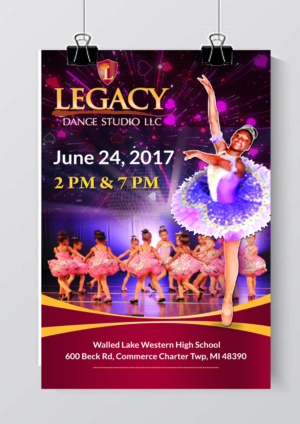Diseño de Flyer por debdesign para Legacy Dance Studio, LLC | Diseño: #13870986