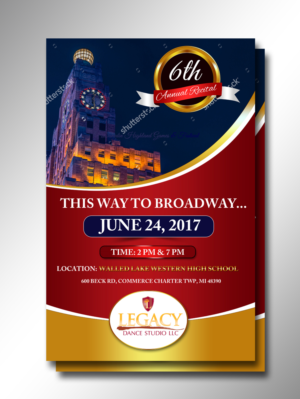 Recital Flyer - This Way to Broadway | Diseño de Flyer por innovative earth