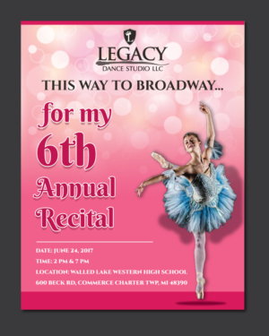 Diseño de Flyer por psychophic para Legacy Dance Studio, LLC | Diseño #13859897