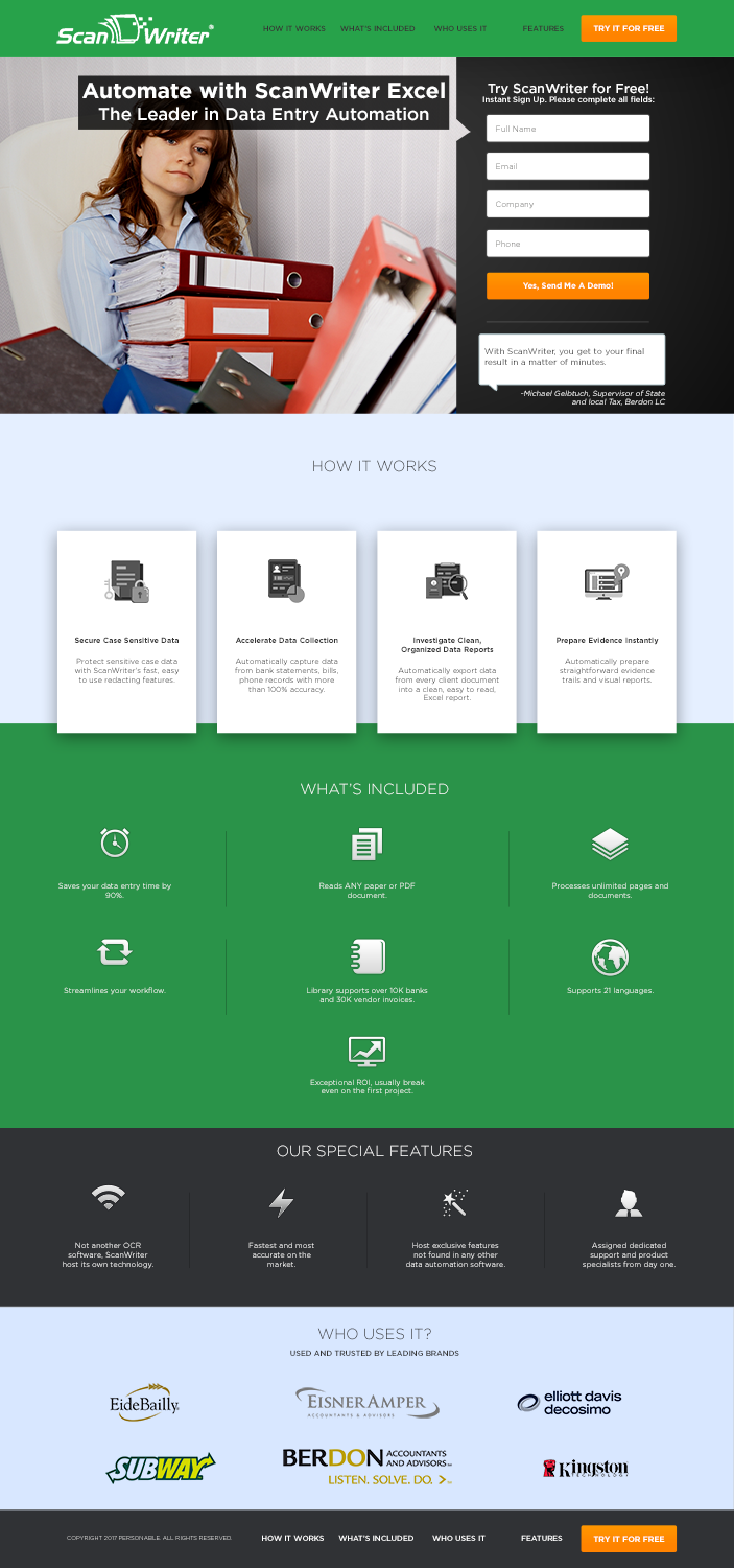 Landing Page-Design von insert name here für Personable Inc. | Design #13906829