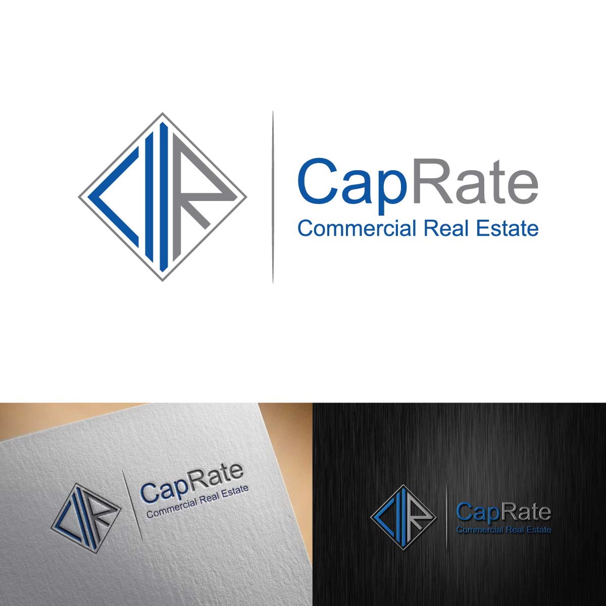Logo Design by johnnyblackman for CapRate Commercial Real Estate | Design #13857861