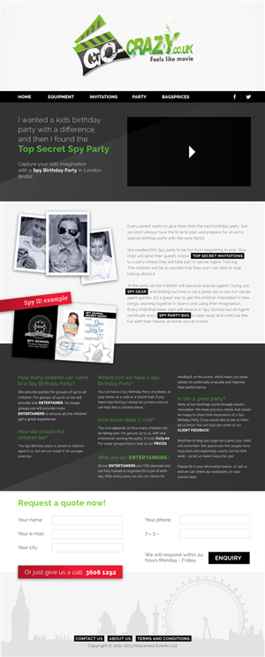 Web Design by Monica for Holywood Events | Design: #2506079
