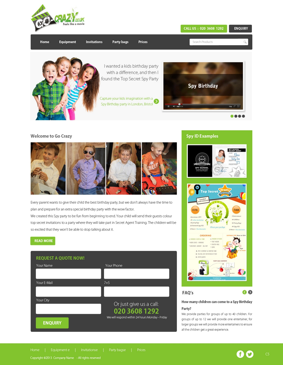 Web-Design von pb für Holywood Events | Design #2495316
