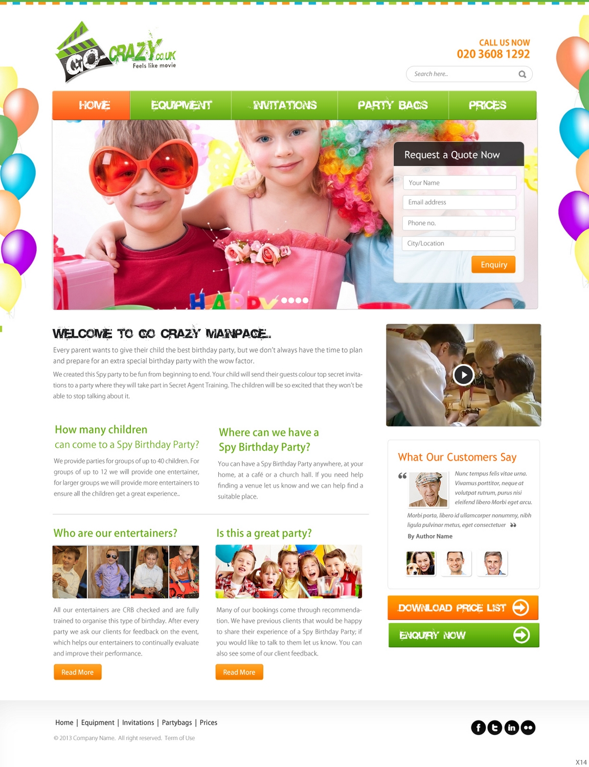 Web Design by pb for Holywood Events | Design #2495331