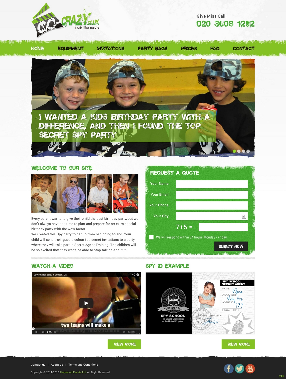 Web Design by pb for Holywood Events | Design #2500371