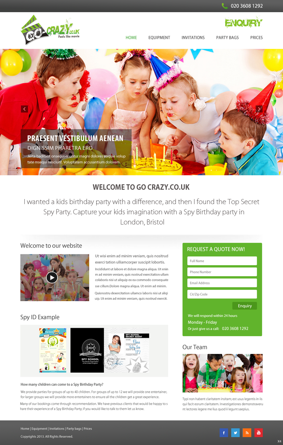 Web-Design von pb für Holywood Events | Design #2500378