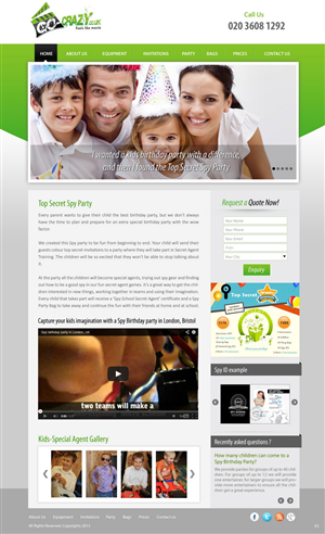 Web Design by pb for Holywood Events | Design: #2500381