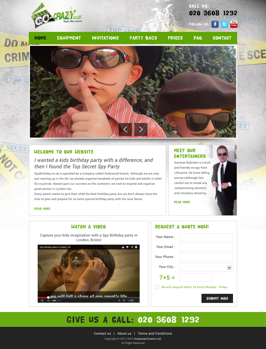 Web Design par Atom pour Holywood Events | Design #2500131