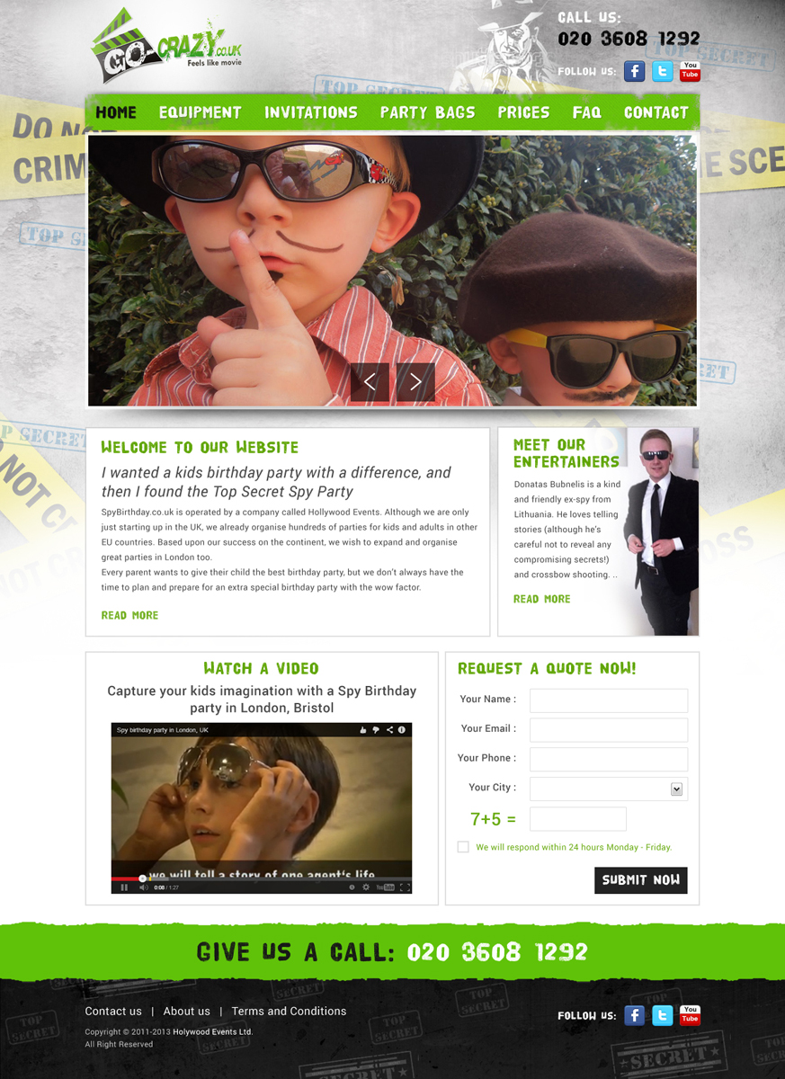 Web Design par Atom pour Holywood Events | Design #2503577