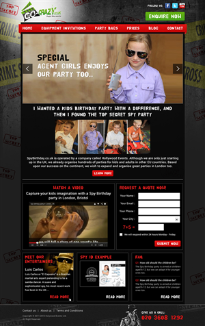 Web Design by Atom for Holywood Events | Design: #2510665