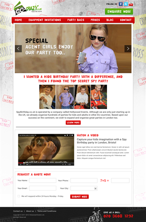 Web Design by Atom for Holywood Events | Design: #2514295