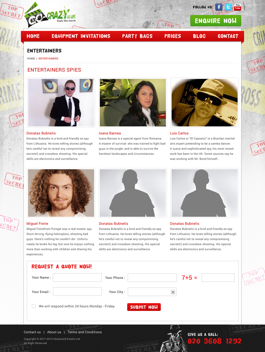 Web Design par Atom pour Holywood Events | Design #2514308