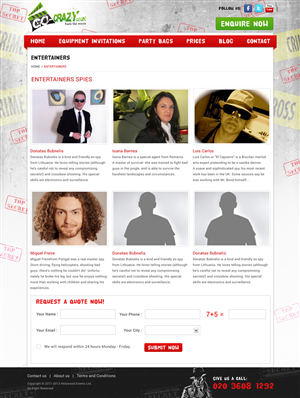 Web Design by Atom for Holywood Events | Design: #2514308