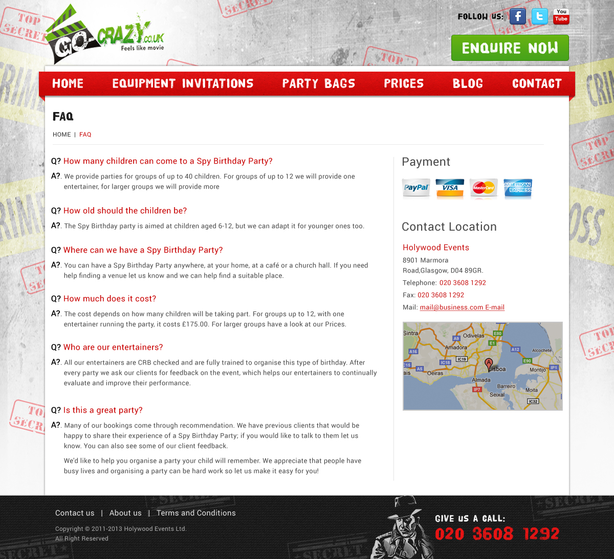 Web Design by Atom for Holywood Events | Design #2515608