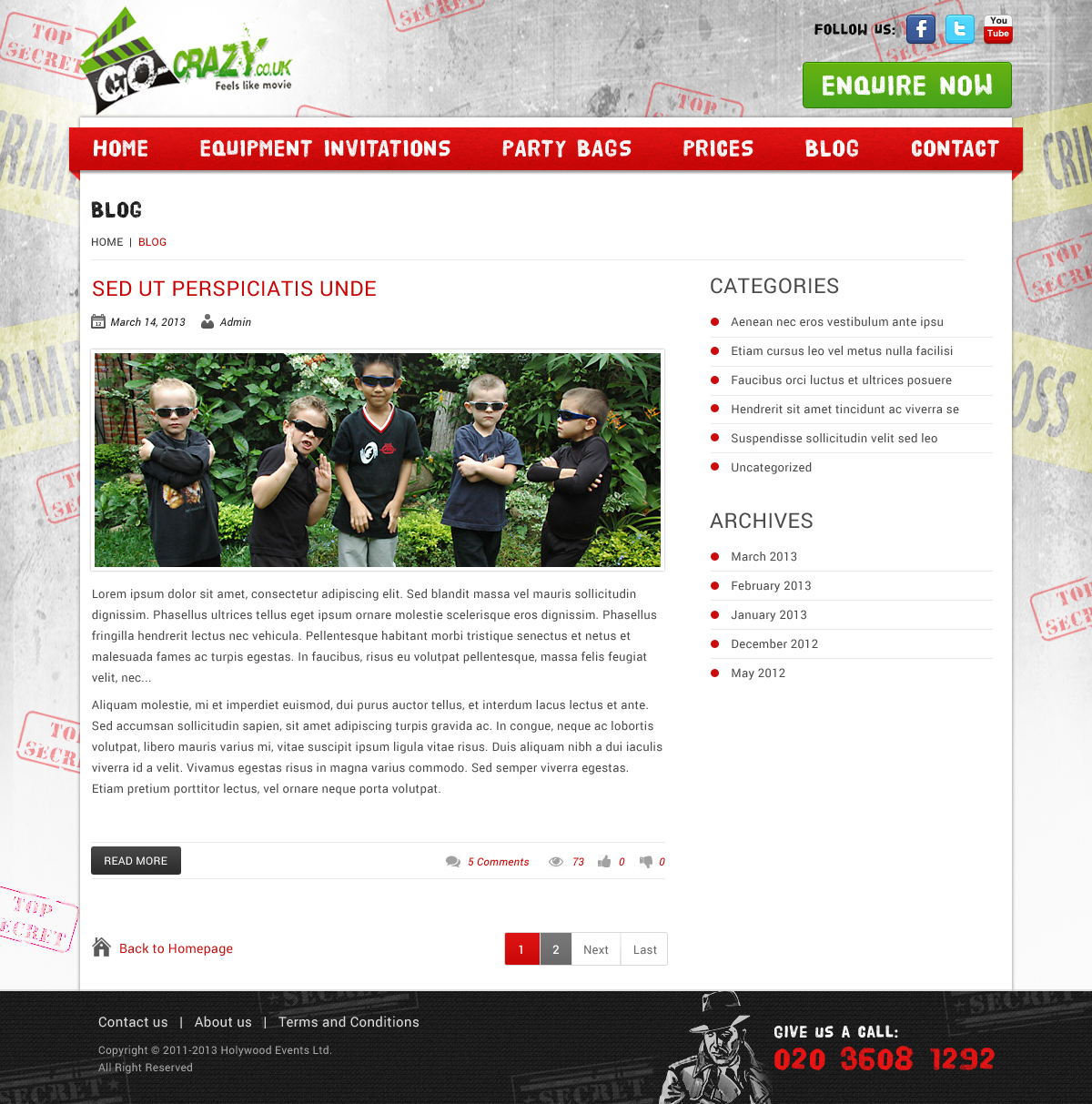 Web Design by Atom for Holywood Events | Design #2515614
