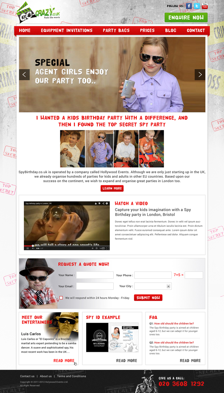 Web Design by Atom for Holywood Events | Design #2516343
