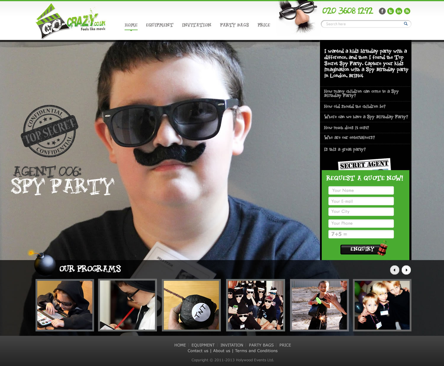 Diseño Web por TechWise para Holywood Events | Diseño #2503796
